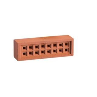 Airbrick RED 9x3 Square Hole 215x65mm YA13R