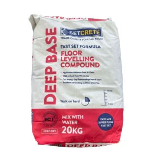 SETCRETE DEEP BASE FLOOR LEVELLING COMPOUND 20KG * 5-50mm NO FIBRES *