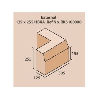 BS HALF BATT *EXTERNAL ANGLE 125x255 HB KERB