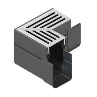 ACO Threshold corner unit c/w silver grating 19006