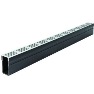 ACO Threshold drain - silver aluminium grating - 60mm width - a15 load