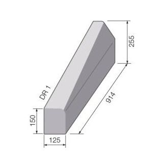 10 x 5 RH DROPPER KERB DR1 255x125HB-150x125BN 914mm 52kg