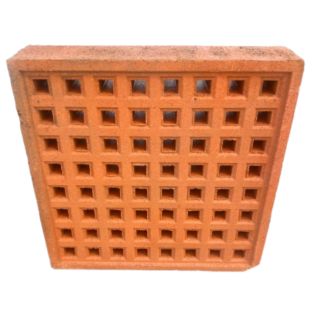Airbrick RED 9x9 Square Hole 215x215mm