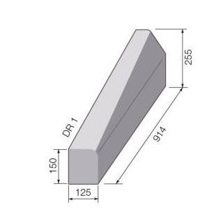 10 x 5 LH DROPPER KERB DL1 255x125HB-150x125BN 914mm 52kg