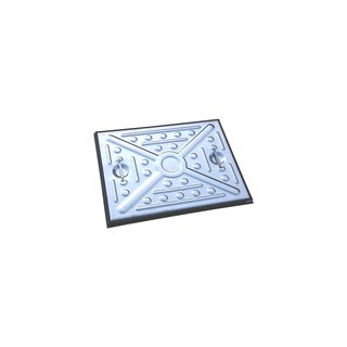 600x450x30mm 5T SOLID GALV LID- POLY FRAME/FULLY GALV SINGLE SEAL51CGP