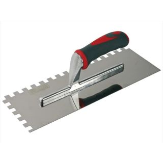 Faithfull Soft Grip Notched Trowel S/S 13 X 4.1/2inch