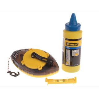 STANLEY POWERWINDER CHALK LINE REEL + LINE LEVEL 30M 0-47-465