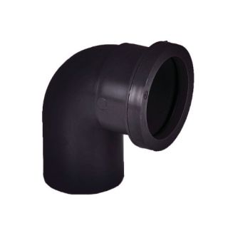 W906 WASTE PIPE BEND 32MM BLACK 90deg Swivel