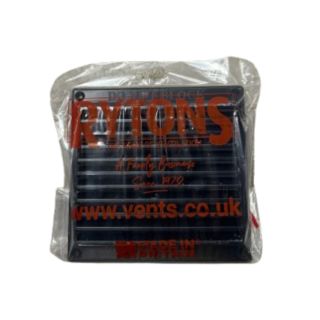 RD4FLVBGBL BLACK 6 LOUVRE VENT inc FLYSCREEN + 4 OUTLET