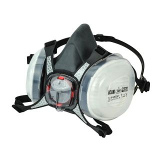 SCAN TWIN HALF MASK RESPIRATOR + P2 FILTER SCAPPERESPP2