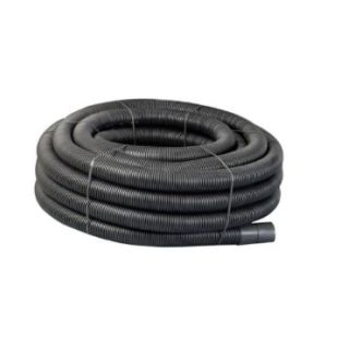 PVC LAND DRAIN 100MM x 100M BLACK Perforated