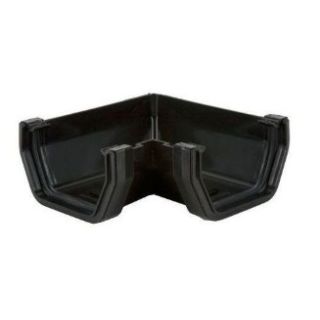 BR58 SQUARE GUTTER ANGLE 90deg BLACK
