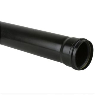 BS414 SOIL PIPE 110mm x 3M BLACK Single Socket