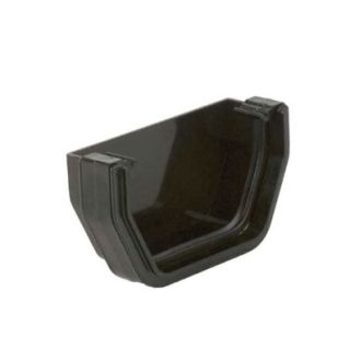 BR57 GUTTER EXTERNAL STOPEND BLACK SQUARE