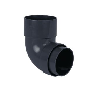 BR208 ROUND DOWNPIPE BEND 68mm ANTHRACITE GREY 92.5deg