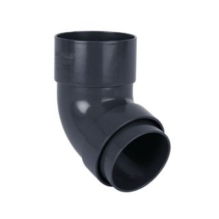 BR209 ROUND DOWNPIPE BEND 68mm ANTHRACITE GREY OFSET 112.5deg