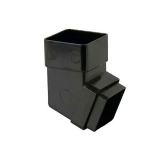 BR509 SQUARE DOWNPIPE BEND BLACK 65mm Offset 112.5deg