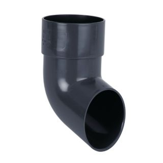 BR216 ROUND DOWNPIPE SHOE 68mm ANTHRACITE GREY