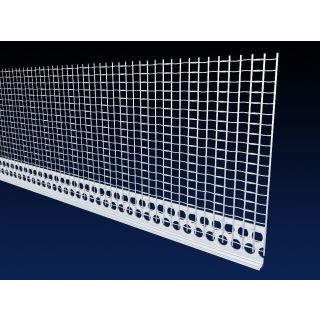 RS6MESH PVC 6MM RENDER STOP BEAD WITH 100MM MESH 2.5M