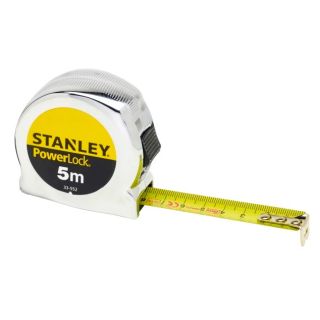 STANLEY POWERLOCK TAPE 5M      0-33-552  ** SILVER *** / OX-P028705