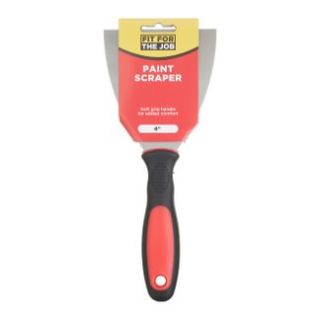 FIT FOR JOB 4  100mm SOFT GRIP PAINT SCRAPER FFJPS4
