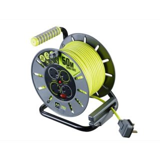 PRO-XT 13A 50M OPEN CABLE REEL 240V OLU50134SL-PX GREEN