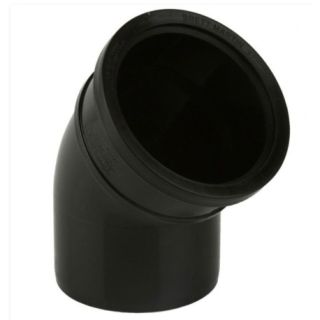 BS422 110mm SOIL BEND BLACK 135deg 