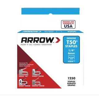 ARROW   STAPLES    6MM  (1250)