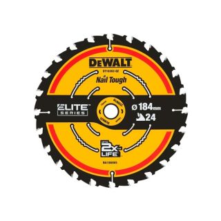 DEWALT CIRC SAW BLADE 184mm    24T DEWDT10302QZ 16mm BORE