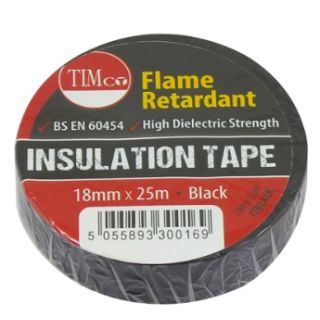 Timco PVC Insulation Tape BLACK - 25M x 18mm