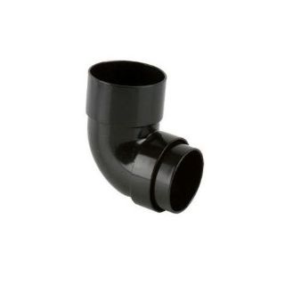 BR208B ROUND DOWNPIPE BEND 68mm BLACK 92.5deg