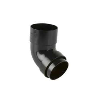 BR209B ROUND DOWNPIPE BEND 68mm BLACK Offset 112.5deg
