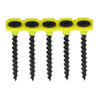 BLACK COLLATED DRYWALL SCREWS 25mm *COARSE*