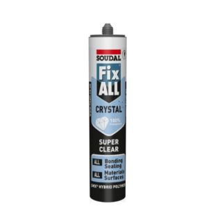 FIX ALL HIGH TACK CRYSTAL CLEAR SEALANT + ADHESIVE 290ml BX12