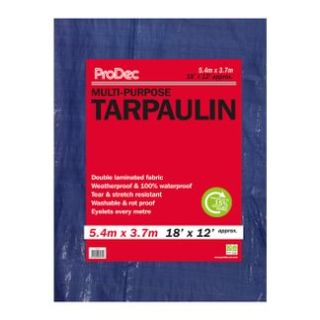 18 X12  (5.4Mx3.7M)   PRODEC   TARPAULIN LARGE / GREY/GREEN/BLUE